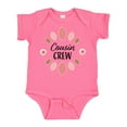 thumbnail image 1 of Inktastic Cousin Crew with Pink Flowers Girls Baby Bodysuit, 1 of 5