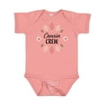 thumbnail image 1 of Inktastic Cousin Crew with Pink Flowers Girls Baby Bodysuit, 1 of 5