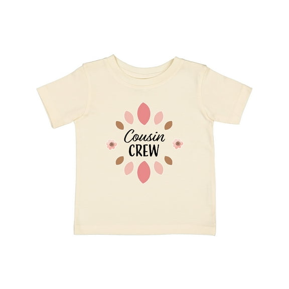 Inktastic Cousin Crew with Pink Flowers Girls Baby T-Shirt