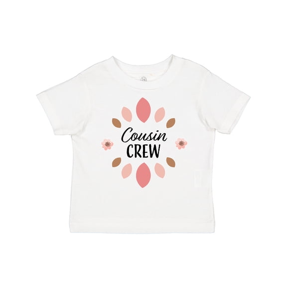 Inktastic Cousin Crew with Pink Flowers Girls Toddler T-Shirt