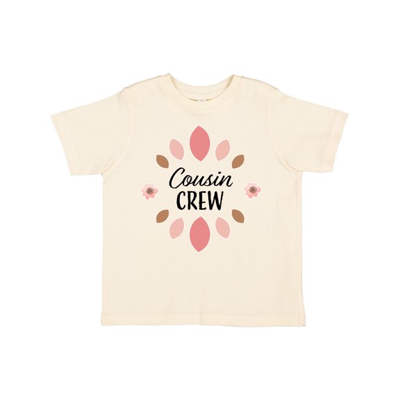 Inktastic Cousin Crew with Pink Flowers Girls Toddler T-Shirt