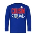 thumbnail image 1 of Inktastic Cousin Squad Baseball and Bat Long Sleeve Youth T-Shirt, 1 of 5