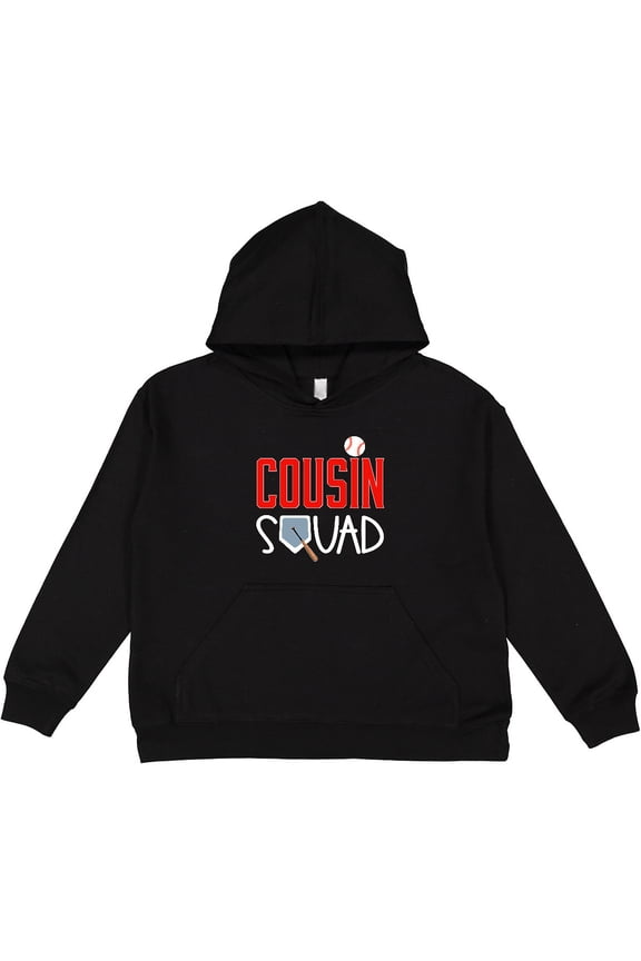 Cousin Squad Baseball and Bat Youth Hoodie Sweatshirt