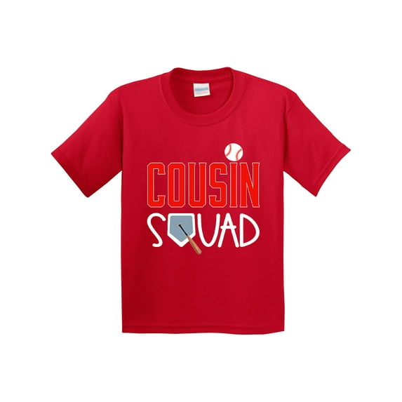 Inktastic Cousin Squad Baseball and Bat Youth T-Shirt