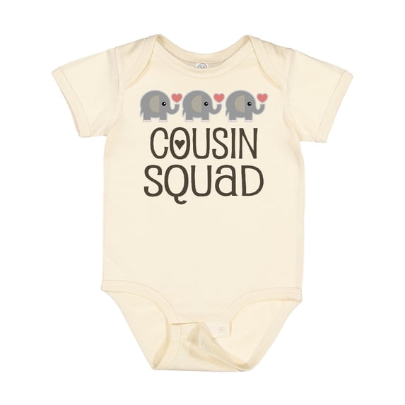 Inktastic Cousin Squad Elephant Boys or Girls Baby Bodysuit