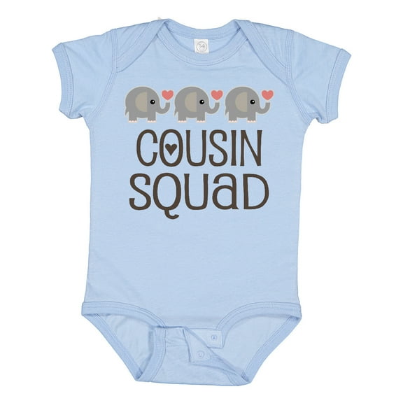 Inktastic Cousin Squad Elephant Boys or Girls Baby Bodysuit