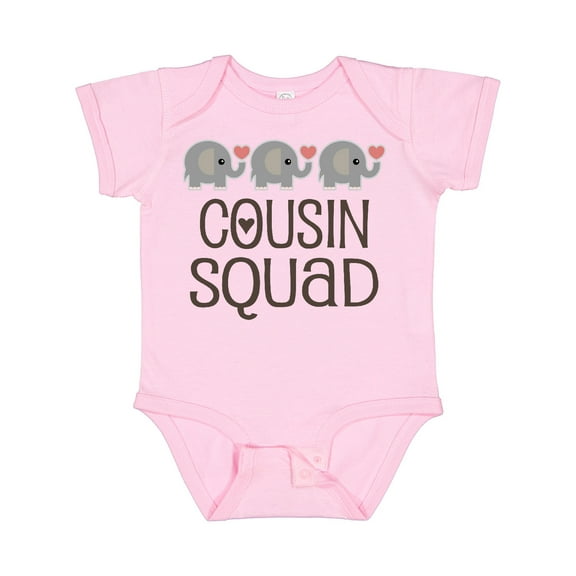 Inktastic Cousin Squad Elephant Boys or Girls Baby Bodysuit