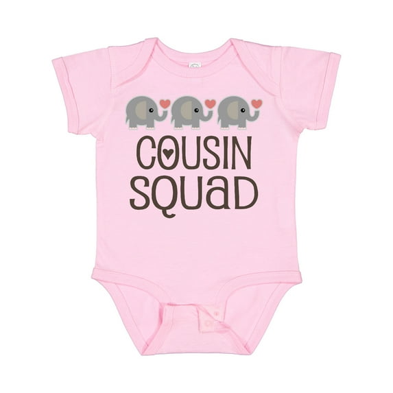 Inktastic Cousin Squad Elephant Boys or Girls Baby Bodysuit