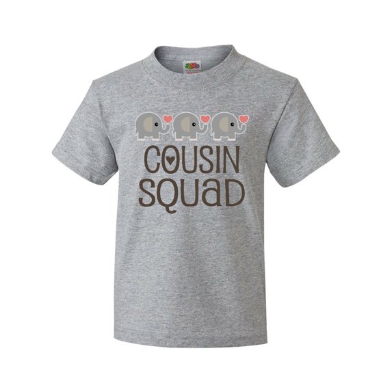 Inktastic Cousin Squad Elephant Youth T-Shirt