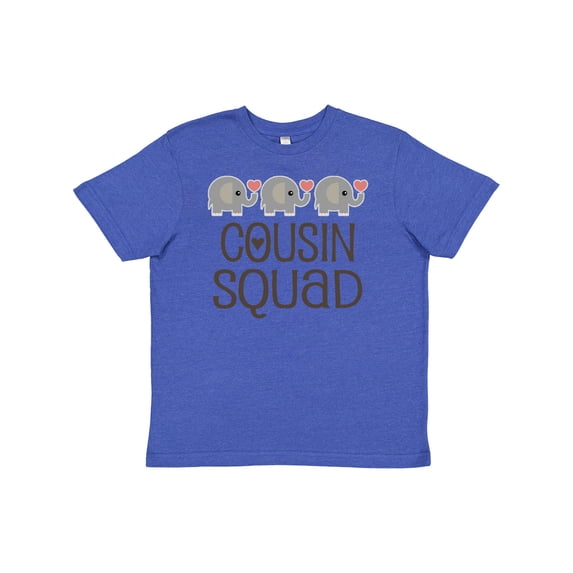 Inktastic Cousin Squad Elephant Youth T-Shirt