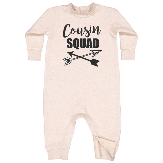 Inktastic Cousin Squad with Arrows Baby Fleece Romper