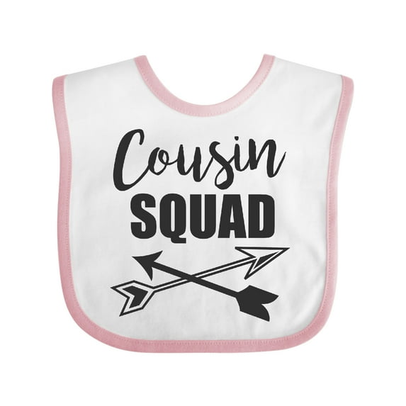 Inktastic Cousin Squad with Arrows Boys or Girls Baby Bib