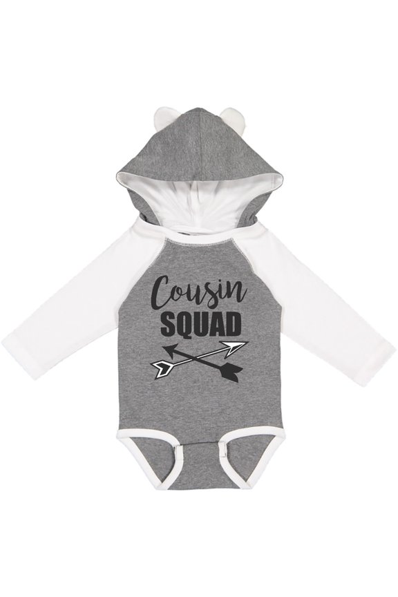 Cousin Squad with Arrows Boys or Girls Long Sleeve Baby Bodysuit
