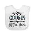 thumbnail image 1 of Inktastic Cousin of the Bride Wedding Girls Baby Bib, 1 of 4