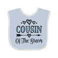 thumbnail image 1 of Inktastic Cousin of the Groom Wedding Party Boys or Girls Baby Bib, 1 of 4