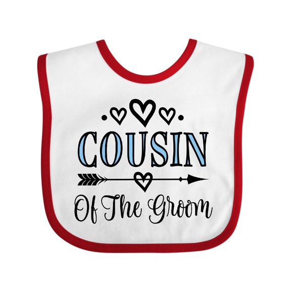 Inktastic Cousin of the Groom Wedding Party Boys or Girls Baby Bib