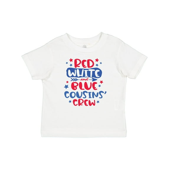 Inktastic Cousins Crew Red White and Blue 4th of July Boys or Girls Baby T-Shirt
