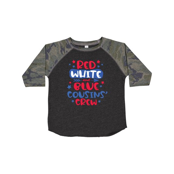 Inktastic Cousins Crew Red White and Blue 4th of July Boys or Girls Toddler T-Shirt