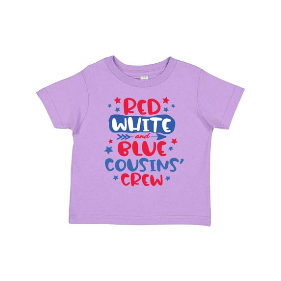Inktastic Cousins Crew Red White and Blue 4th of July Boys or Girls Toddler T-Shirt
