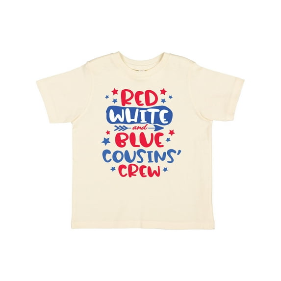 Inktastic Cousins Crew Red White and Blue 4th of July Boys or Girls Toddler T-Shirt