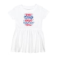 thumbnail image 1 of Inktastic Cousins Crew Red White and Blue 4th of July Girls Baby Dress, 1 of 5