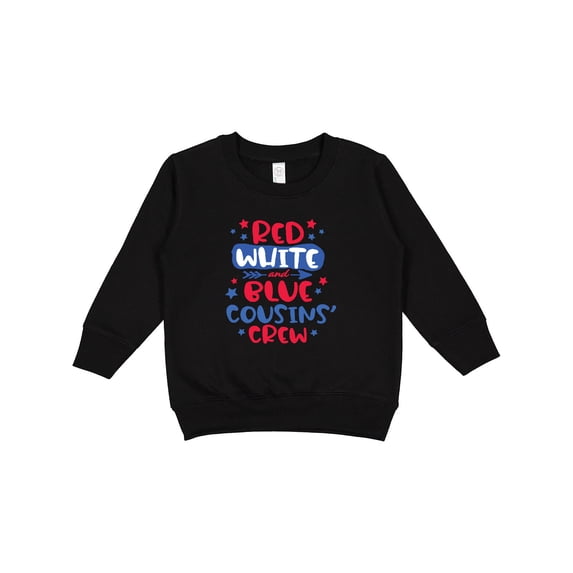 Inktastic Cousins Crew Red White and Blue 4th of July Toddler Sweatshirt
