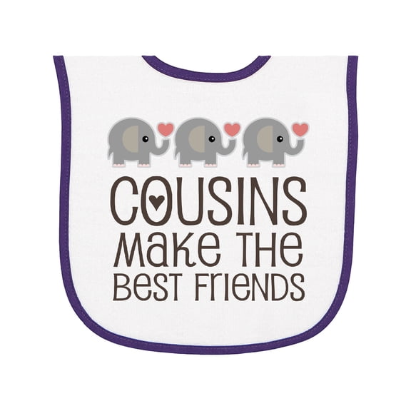 Inktastic Cousins Make the Best Friends Baby Terry Cloth Bib
