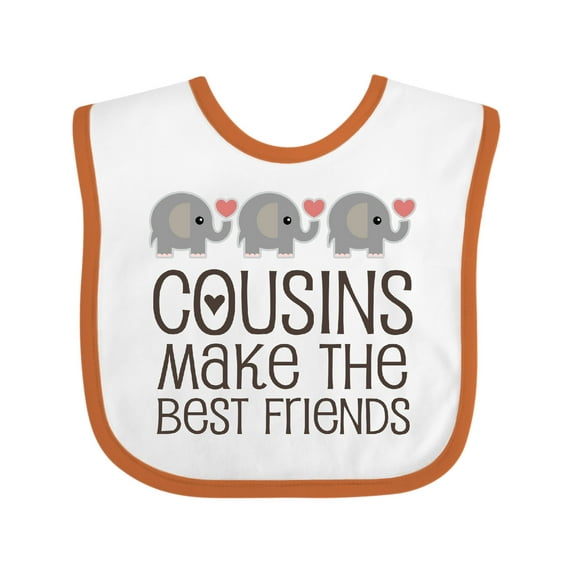 Inktastic Cousins Make the Best Friends Boys or Girls Baby Bib