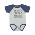 thumbnail image 1 of Inktastic Cousins Make the Best Friends Boys or Girls Baby Bodysuit, 1 of 5
