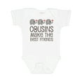 thumbnail image 1 of Inktastic Cousins Make the Best Friends Boys or Girls Baby Bodysuit, 1 of 5