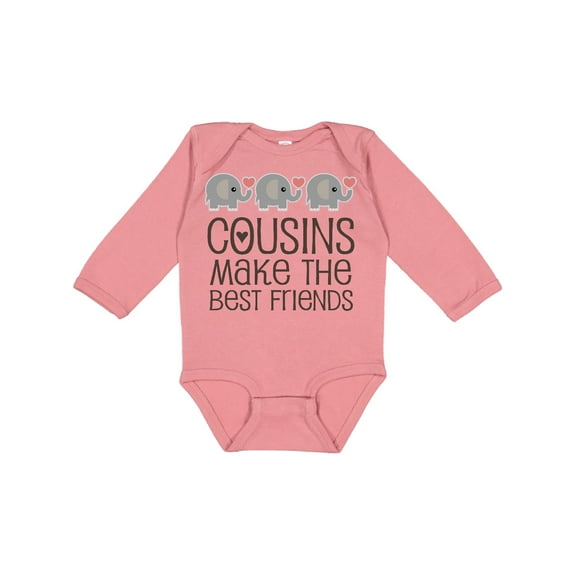 Inktastic Cousins Make the Best Friends Boys or Girls Long Sleeve Baby Bodysuit