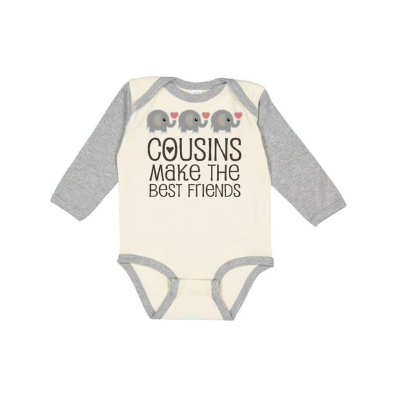 Inktastic Cousins Make the Best Friends Boys or Girls Long Sleeve Baby Bodysuit