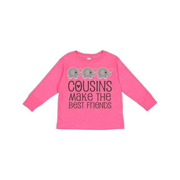Inktastic Cousins Make the Best Friends Boys or Girls Long Sleeve Toddler T-Shirt
