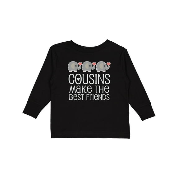 Inktastic Cousins Make the Best Friends Boys or Girls Long Sleeve Toddler T-Shirt