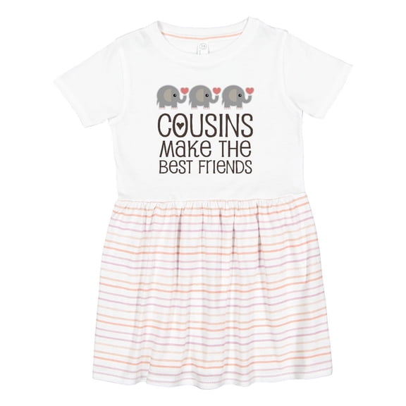 Inktastic Cousins Make the Best Friends Girls Toddler Dress