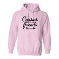 thumbnail image 1 of Inktastic Cousins Make the Best Friends with Arrow Adult Hoodie Sweatshirt, 1 of 4