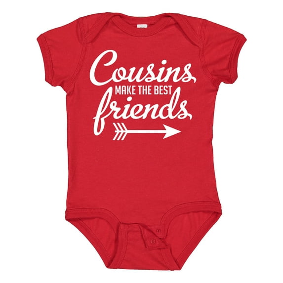 Inktastic Cousins Make the Best Friends with Arrow Boys or Girls Baby Bodysuit