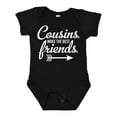 thumbnail image 1 of Inktastic Cousins Make the Best Friends with Arrow Boys or Girls Baby Bodysuit, 1 of 5