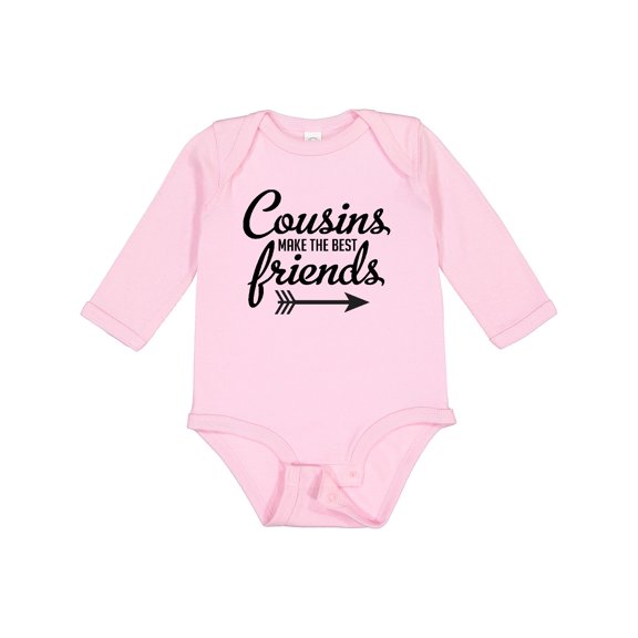 Inktastic Cousins Make the Best Friends with Arrow Boys or Girls Long Sleeve Baby Bodysuit