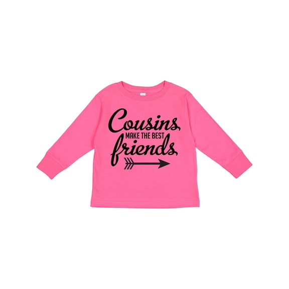 Inktastic Cousins Make the Best Friends with Arrow Boys or Girls Long Sleeve Toddler T-Shirt