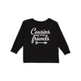 thumbnail image 1 of Inktastic Cousins Make the Best Friends with Arrow Boys or Girls Long Sleeve Toddler T-Shirt, 1 of 5