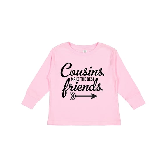 Inktastic Cousins Make the Best Friends with Arrow Boys or Girls Long Sleeve Toddler T-Shirt