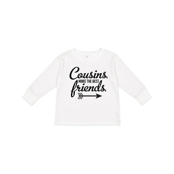 Inktastic Cousins Make the Best Friends with Arrow Boys or Girls Long Sleeve Toddler T-Shirt