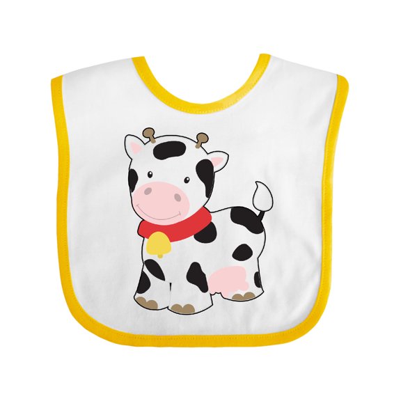Inktastic Cow Boys or Girls Baby Bib