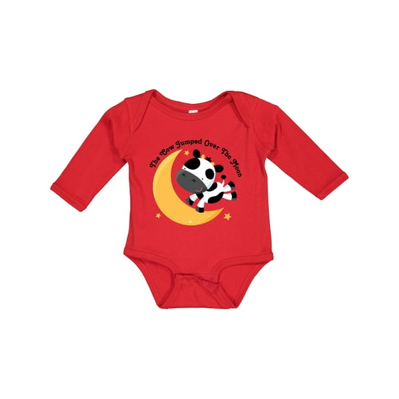 Inktastic Cow Jumped over the Moon Boys or Girls Long Sleeve Baby Bodysuit