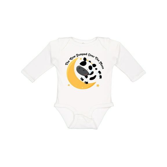 Inktastic Cow Jumped over the Moon Boys or Girls Long Sleeve Baby Bodysuit