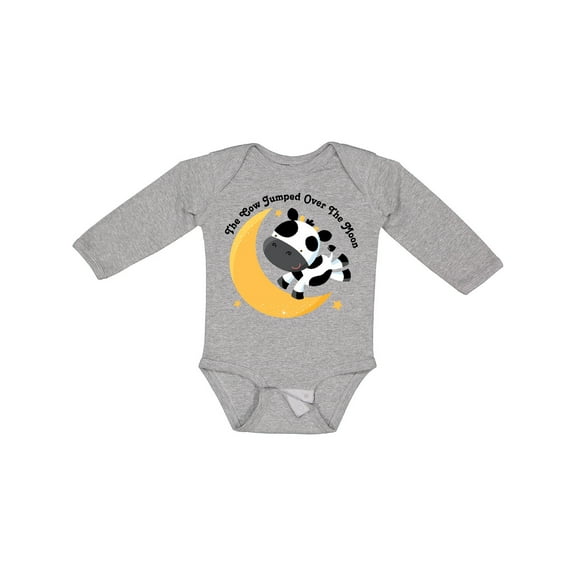 Inktastic Cow Jumped over the Moon Boys or Girls Long Sleeve Baby Bodysuit
