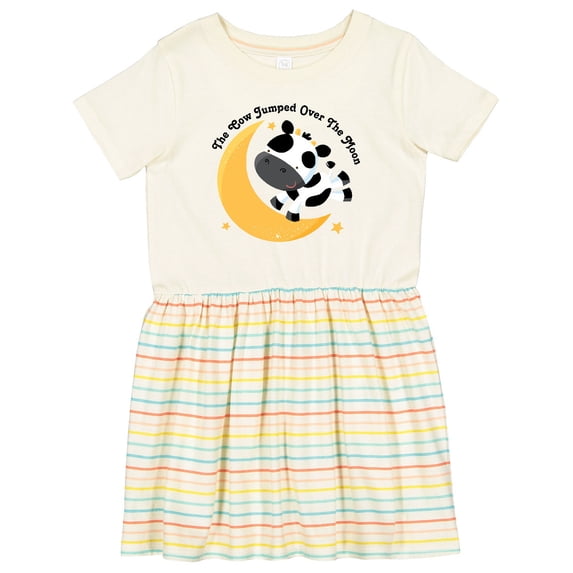 Inktastic Cow Jumped over the Moon Girls Toddler Dress