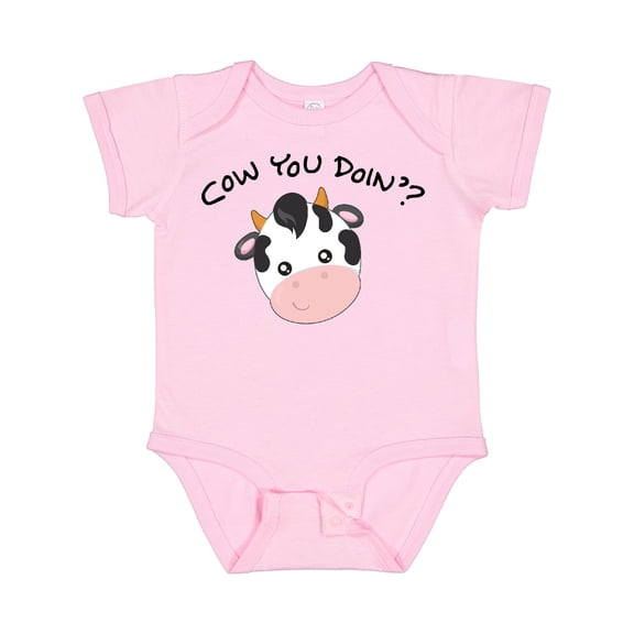 Inktastic Cow You Doin'? Cute Cow Boys or Girls Baby Bodysuit