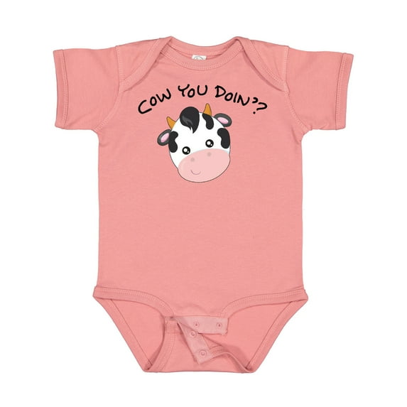 Inktastic Cow You Doin'? Cute Cow Boys or Girls Baby Bodysuit